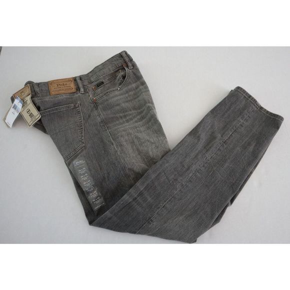 Polo Ralph Lauren Men Sz 38x32 Gray The Sullivan Slim Rope Dyed Jeans $198+ - Picture 8 of 11